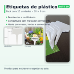 Conjunto de 10 etiquetas (plástico)